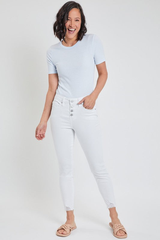Missy 4-Button Skinny Ankle Jean